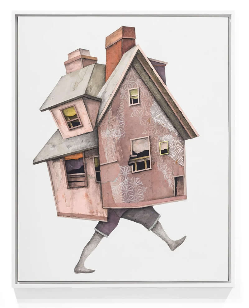 A Surreal Journey of Houses in Motion by American Artist Seth Clark